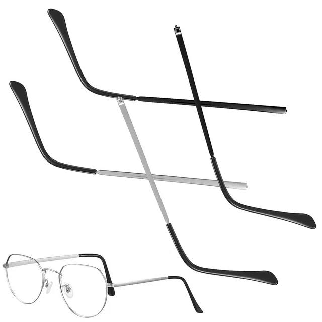 2 pares de patas de gafas, marco de gafas de repuesto, estribo, piezas de gafas universales