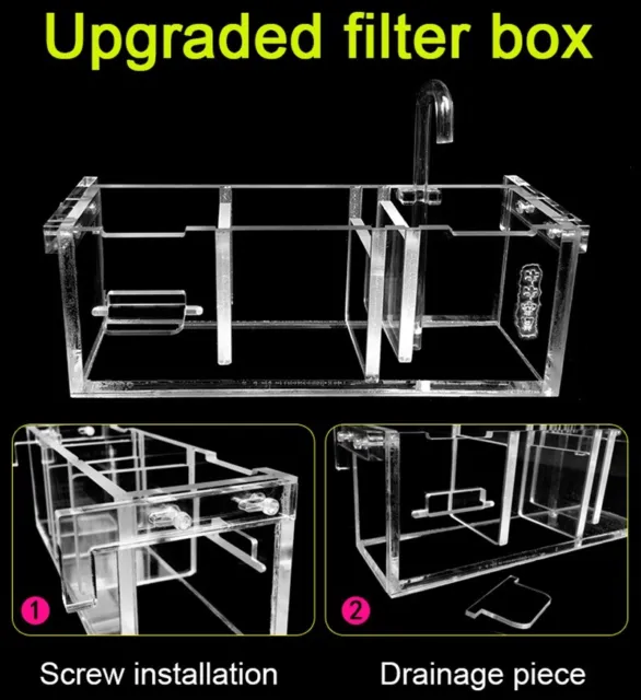 Aquarium External Filter Box Fish Tank Filter Box Without Water Pump Increase