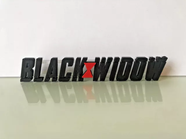 Black Widow Display Logo Text Stand Natasha Romanoff KGB Spy Marvel Comics 2021