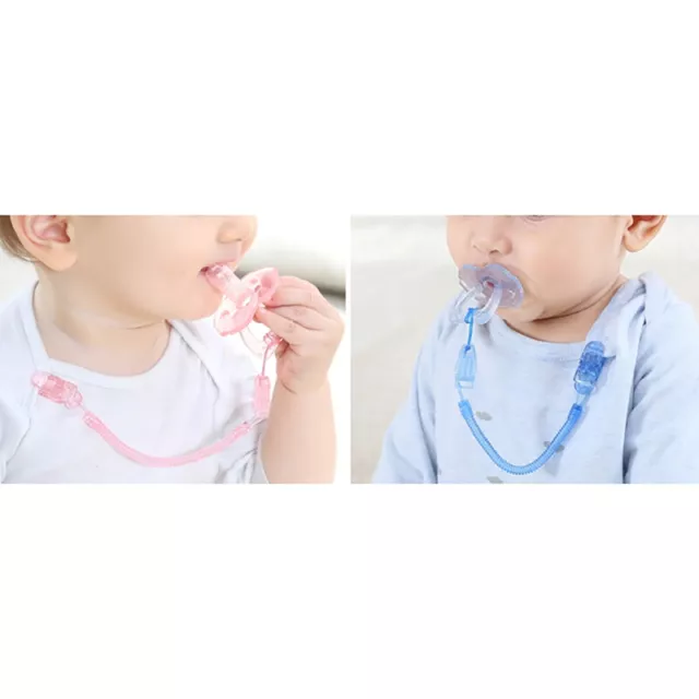 2pcs Baby Kids Chain Clip Holders Dummy Pacifier Soother Nipple Leash StraYREL