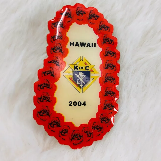 2004 Knights of Columbus Hawaii Lei Enamel Member Lapel Pin