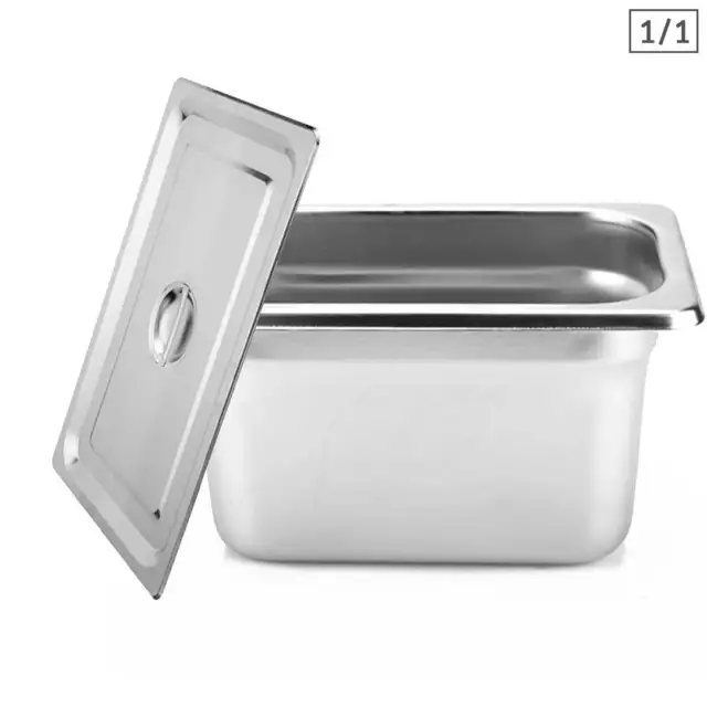 SOGA Gastronorm GN Pan Full Size 1/1 GN Pan 20cm Deep Stainless Steel Tray With