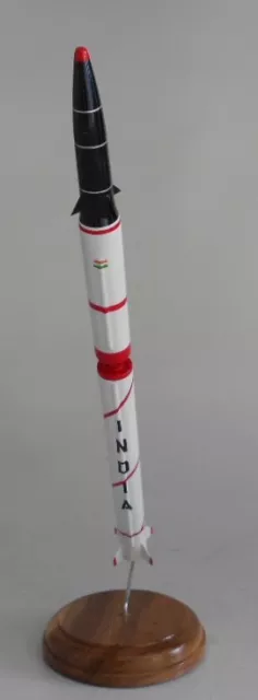 Agni-II-2 Sanskrit India Ballistic Missile Mahogany Kiln Wood Model Large New