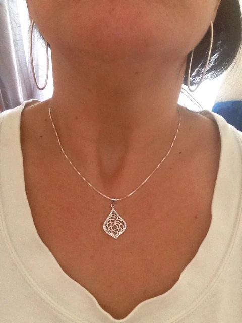 Collier Perles Blanches En Argent 925 - Bijou élégant Femme, Marque Maty, Neuf Sans Emballage