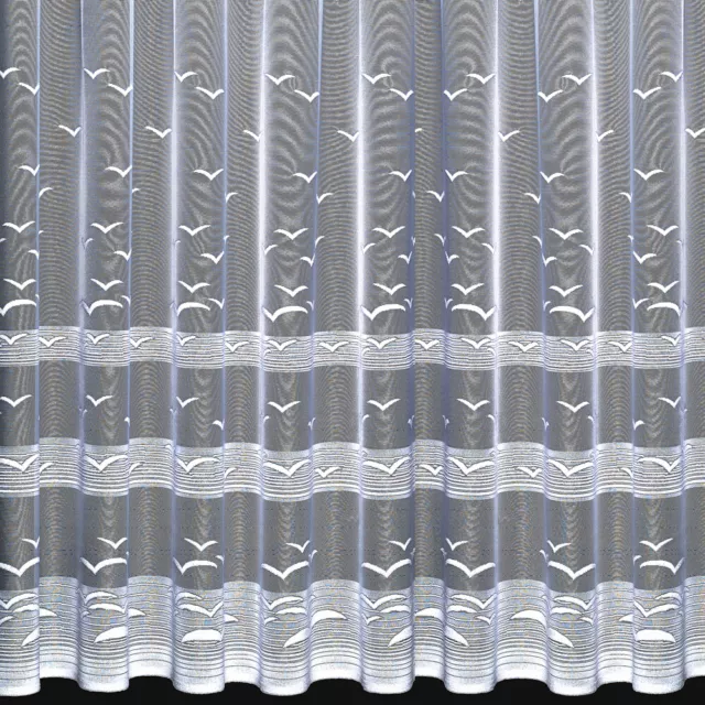 ANGEL – A Fresh Looking Net Curtain with a Straight Base. Sold by the Metre.