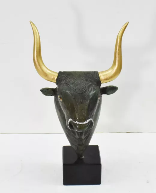 Minoan Bull Bronze small Head - Minoan Art - Knossos - Ancient Crete Greece