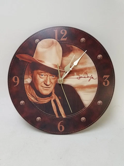 JOHN WAYNE 13.5" Battery Operated Novelty Wall Clock