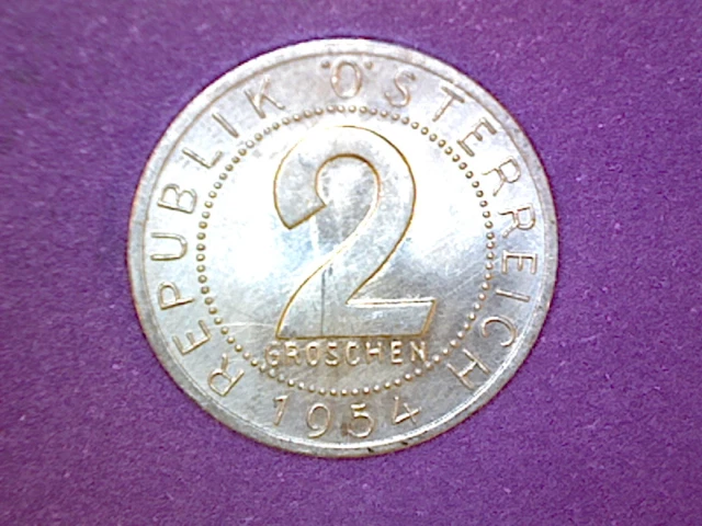 Austria - 2 Groschen - 1954 - KM# 2876