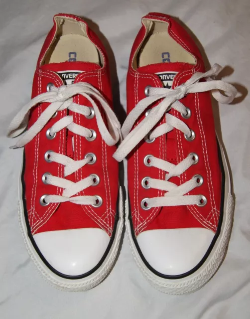converse all star red with black unisex mens 6 womens 8