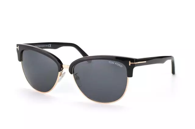 Tom Ford Sunglasses Fany FT0368 01A 368 Black & Gold Grey Lens Optical 59-16-140