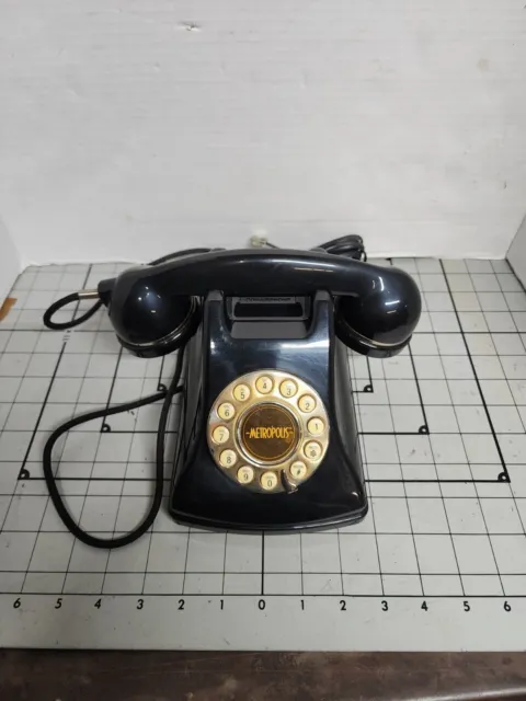 Teléfono de escritorio retro Conair METROPOLIS estilo vintage con botón pulsador