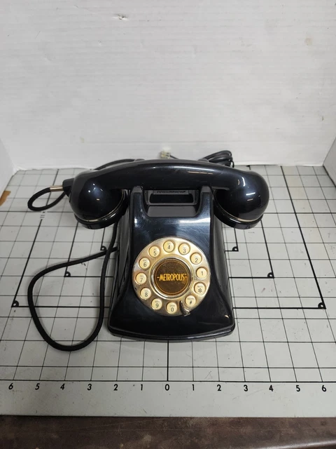 Teléfono de escritorio retro Conair METROPOLIS estilo vintage con botón pulsador