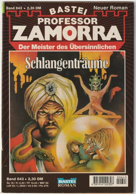 ✪ PROFESSOR ZAMORRA #643 Schlangenträume, Bastei ROMANHEFT *Horror