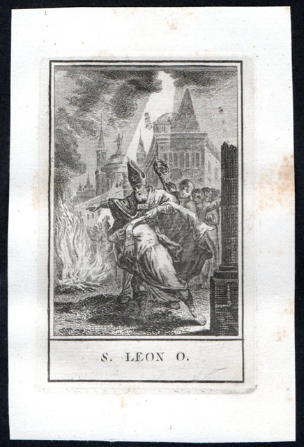 Antico inserzione 1800 de San Leon O. santino estampa holy card image pieuse