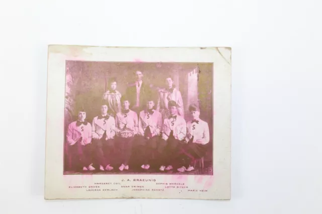 1903 Sandusky Women's Basketball Team Photo Black & White Antique