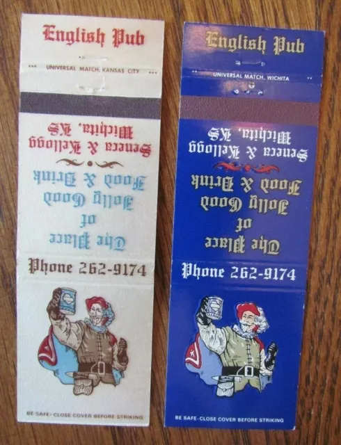 Cavalier Matchbook Matchcovers: English Pub (Wichita, Kansas) -E13