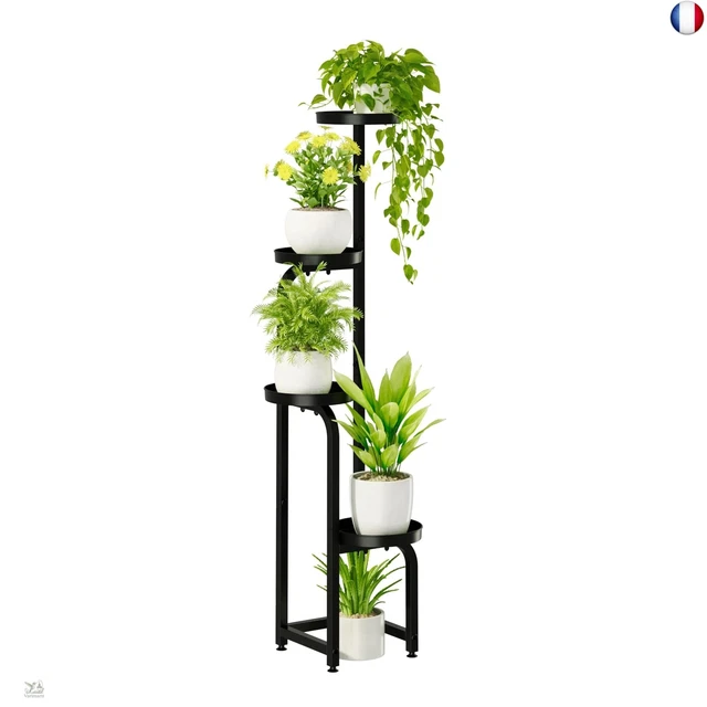 Étagère Plantes Intérieur/extérieur Bamworld - Bois Eucalyptus, 10 étages | Capacité 68 Kg, 76x30x108 Cm