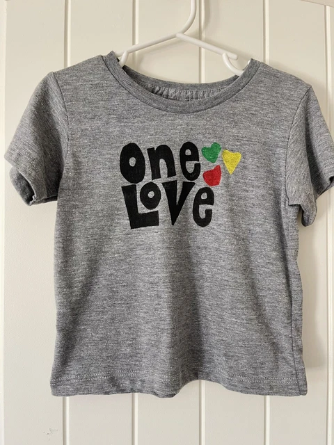 One Love Kids Child Toddler T Shirt Bob Marley Beautiful Melody Designs 18-24 Mo