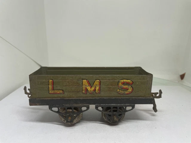 Hornby O Gauge N°1 - Wagon Grue Ancien En Tôle - Train Miniature