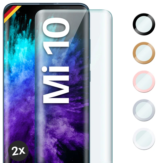 2x Schutzglas für Xiaomi Mi 10 Full Screen Hart 3D Curved 9H Displayschutz Glas