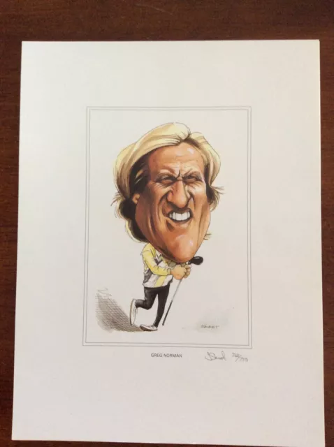 Greg Norman Limited Edition Caricature By J. Skeet #368/750