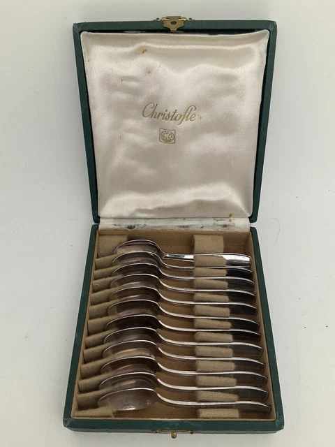 Lot de 6 cuillères à moka en argent massif - Poinçon Minerve Rococo