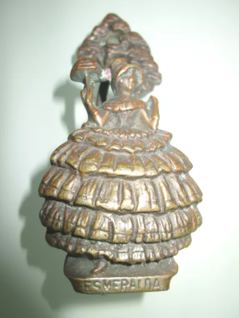 Old brass lady door knocker