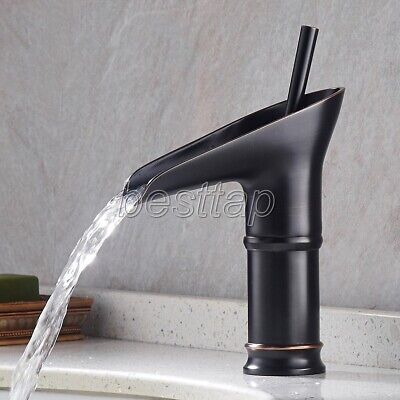 Oil Rubbed Bronze Single Lever One Hole Bathroom Basin Mixer Tap Faucet snf091
