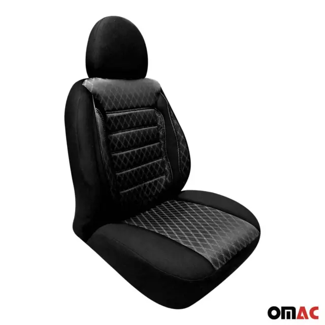 Front Car Seat Covers Protector for Alfa Romeo Black Breathable Cotton