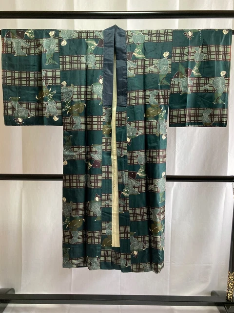 Vintage Japanese Silk juban kimono - Antique Mens Juban