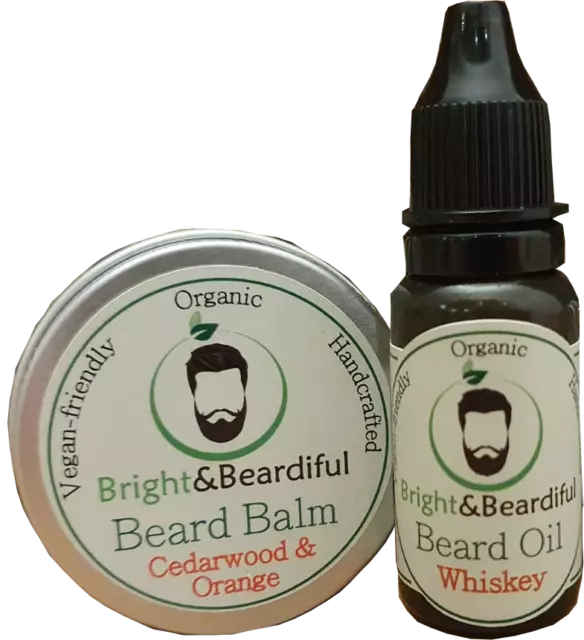 Beard Oil & Beard Balm Pocket Combo. Choice Of Scents. 15ml 30ml, Organic, Vegan