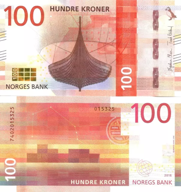 Norway 100 kroner 2016 P-54 UNC