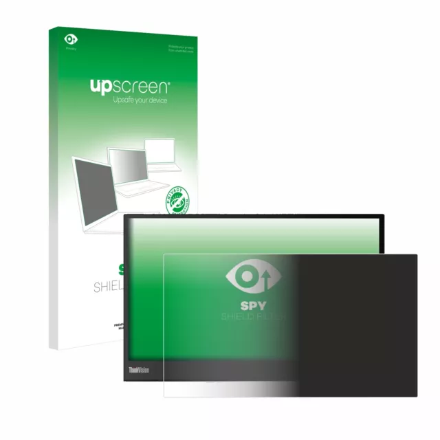 upscreen Filtro Privacidad para Lenovo ThinkVision M14 16:9 Protector Pantalla