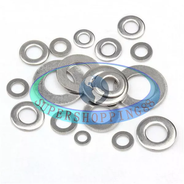 NEW A2 Stainless Steel Bolt Flat Washers M3 M4 M5 M6 M8 M10 M12 M14 M16 M18 M20