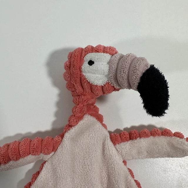 JELLYCAT CORDY ROY Flamingo Comforter Soft Toy Blankie Blanket soother
