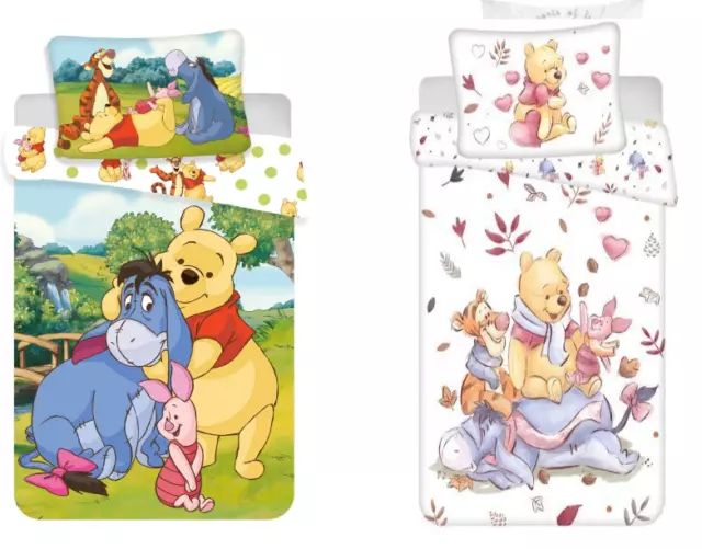 Disney Bettwäsche Kinderbettwäsche 100x135cm Winni Pooh 100% Baumwolle