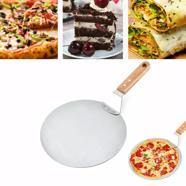 Eckige Pizzaschaufel Holz & Alu Pizzaheber Pizzaschieber Pizzawender Pizza 43cm