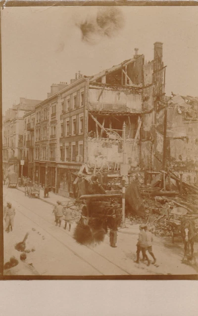 CPA 51 carte photo - CHALONS sur MARNE Maison incendiée nuit du 18 au 19 Mai 191