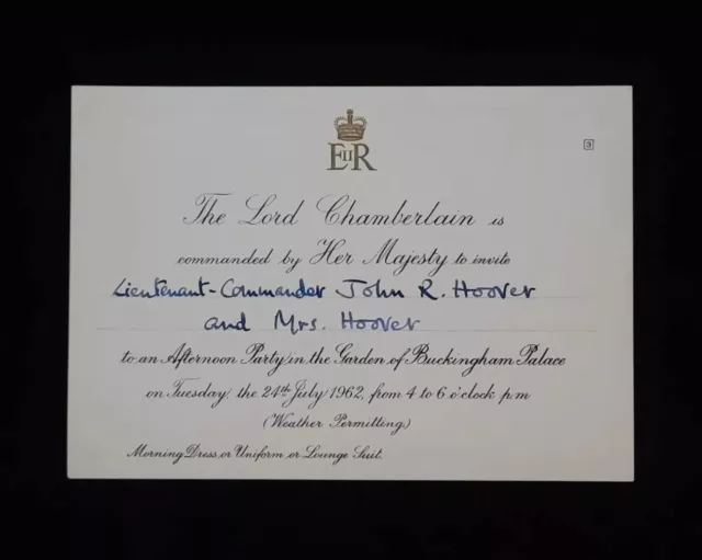 Queen Elizabeth II Invitation Buckingham Palace Garden Party British Royalty UK