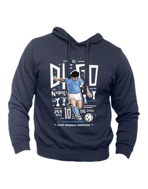 Felpa senza tascone Diego Armando Maradona calcio Napoli Argentina Leggenda