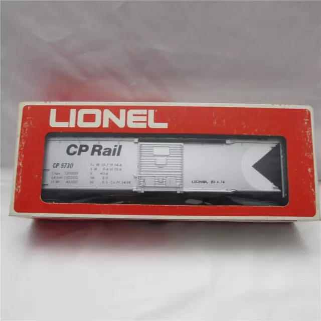 Lionel #6-9730 Cp Rail Box Car O/27 Gauge Cib Must @@!!
