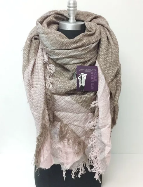 NEW Women Long Blanket Oversized Scarf Wrap Shawl Colorblock Square Pashmina