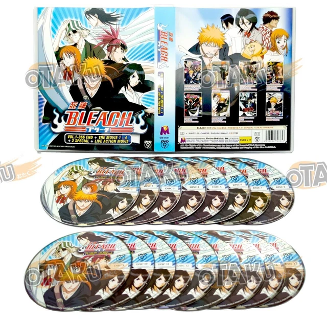BLEACH + LIVE Action Movie - Tv Dvd (1-366 Eps+4 Movies+2 Special) Ship ...