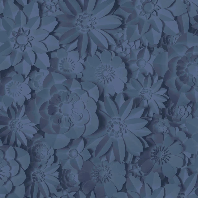 Papier Peint 3D Floral Fine Decor - Motif Fleurs Gris - Référence FD42691 - Effet Relief Décoratif