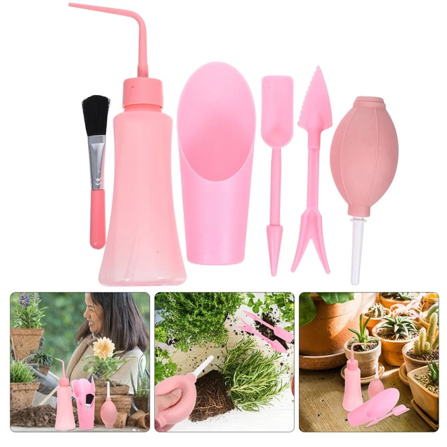Set Di 5 Attrezzi Per Piante Grasse E Giardinaggio - Include Perforatore, Estrattore, Pale E Spazzola - Nero, Ideale Per Rinvaso