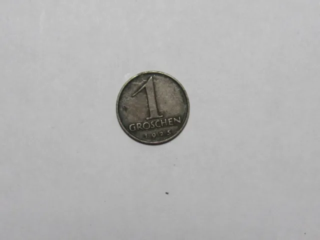 Old Austria Coin - 1925 1 Groschen - Circulated