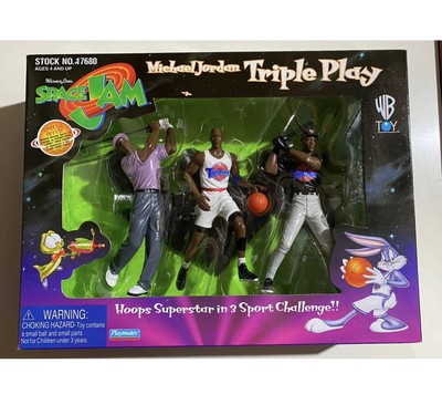 1996 warner bros looney tunes space jam michael jordan triple play figure set