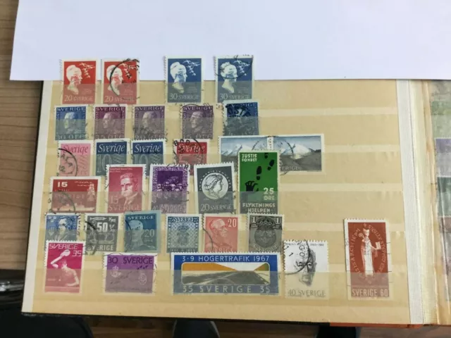 31 Briefmarken Schweden -Briefmarken Konvolut gestempelt. letztes Jahrhundert