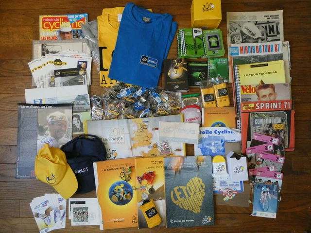Lot Cyclisme TOUR DE FRANCE ancien à nos jours, livres de route, objets divers