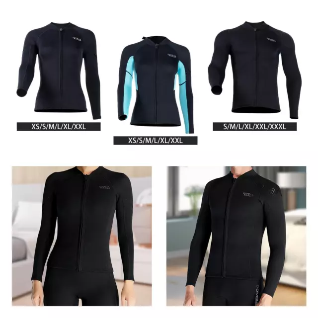 Wetsuit Jacket Neoprene Front Zip Wetsuit Top Surfing Wet Suit Shirt for